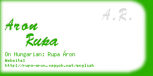 aron rupa business card