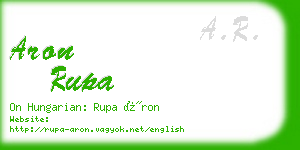 aron rupa business card